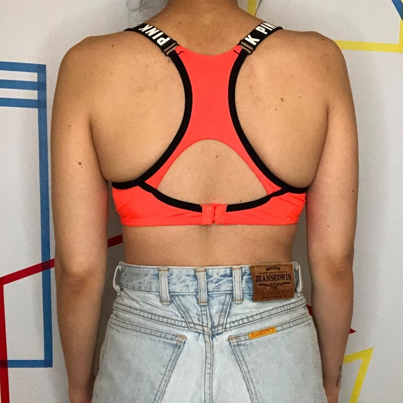 COPY - PINK Orange sports bra - Picture 2 of 2